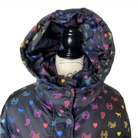 PINK VS RAINBOW PUFFER AND RHINESTONE TEE - Picture 4 of 5